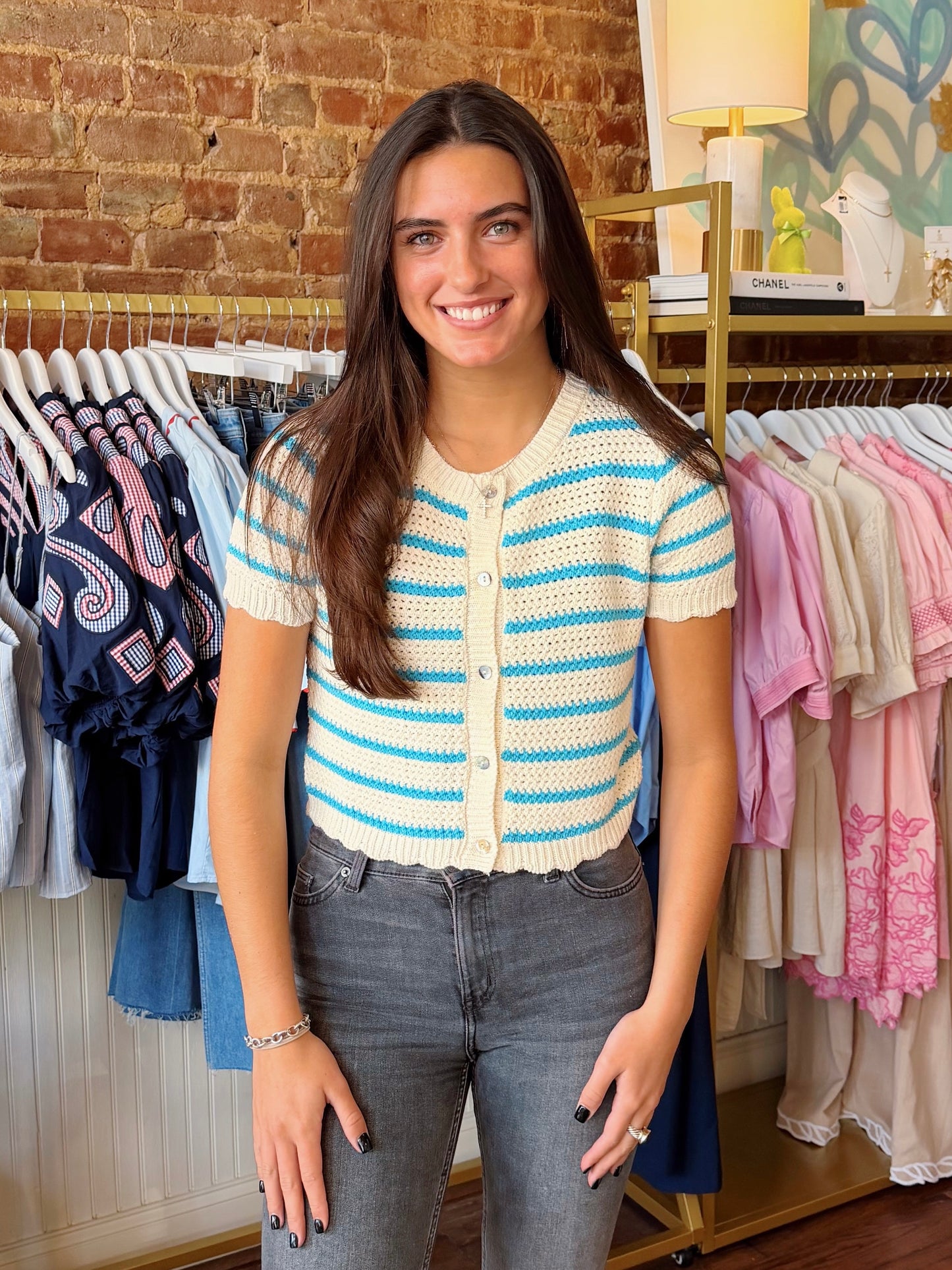 JOSIE SWEATER TOP- BLUE