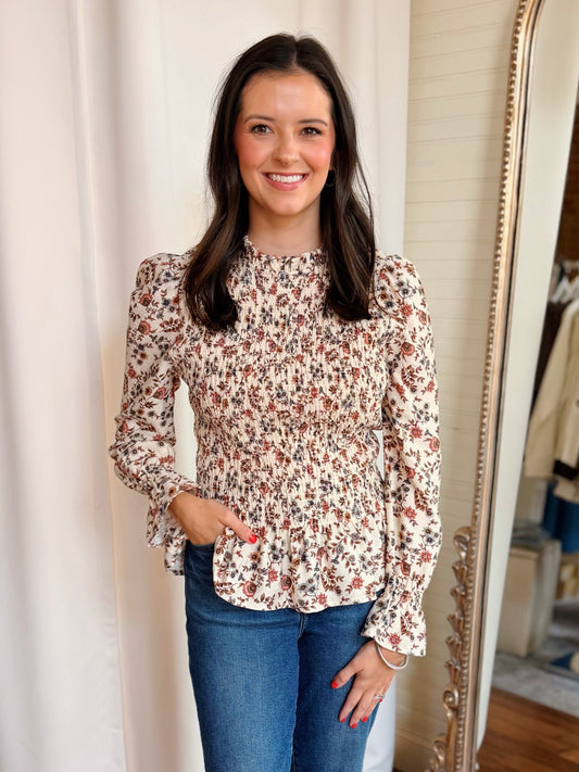 SIMS SMOCKED TOP