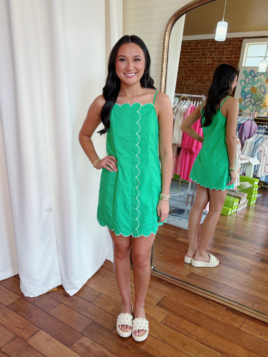 KELLY GREEN MINI DRESS