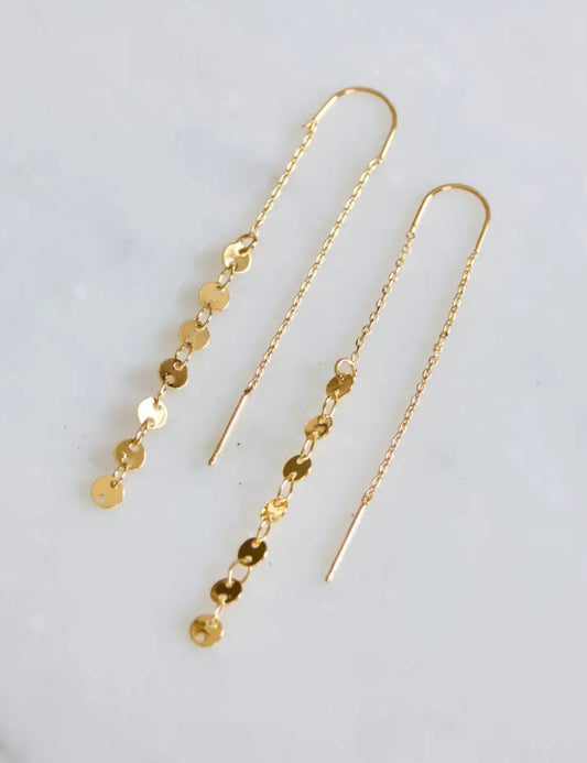 COIN THREADER EARRINGS