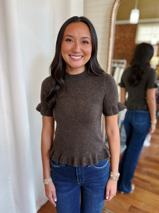 GAIL TOP- WALNUT