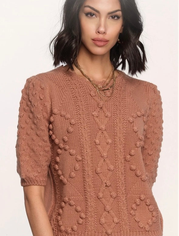 PARMINA SWEATER TOP- TAUPE