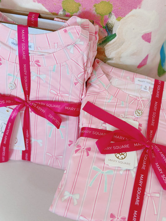 ANNIE BOW PINK PJ SET