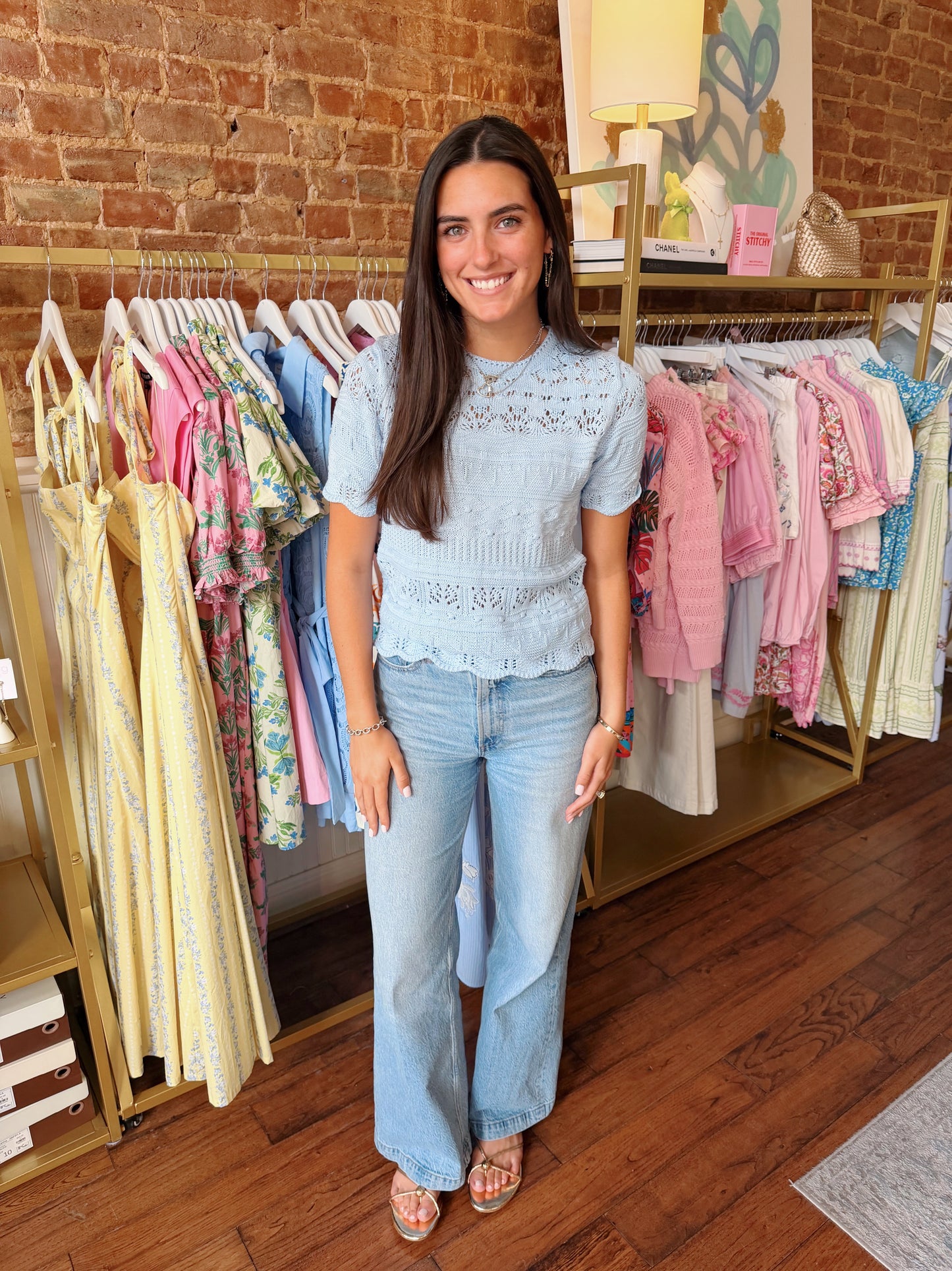 ICE BLUE SWEATER TOP