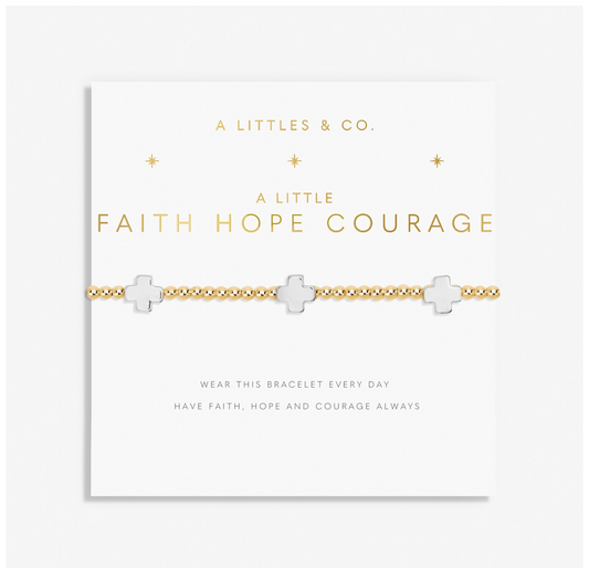 FAITH A LITTLE 'FAITH, HOPE, COURAGE' BRACELET