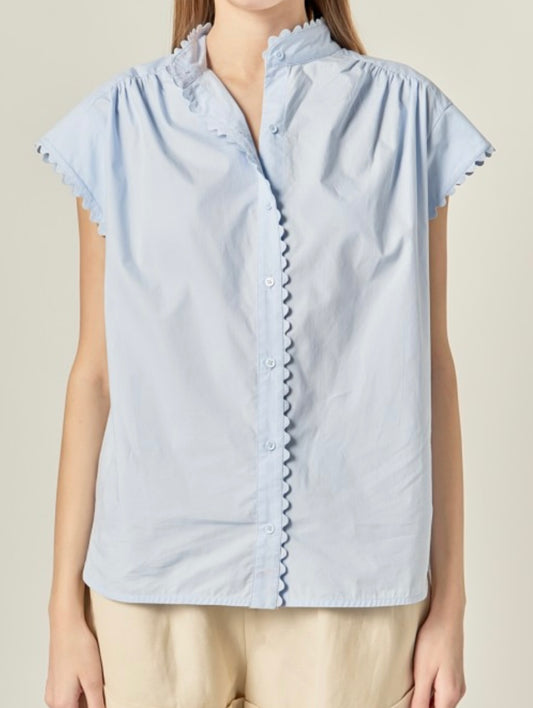 BETTY TOP- POWDER BLUE