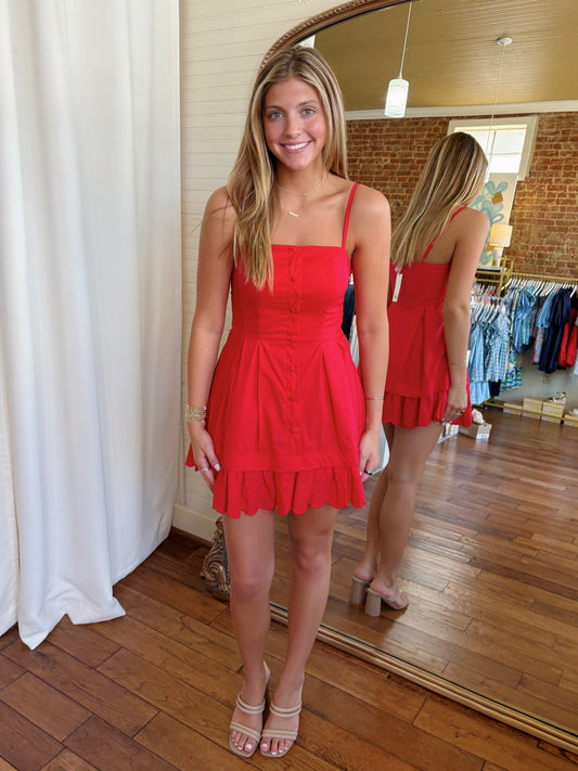 EMORY MINI DRESS- RED