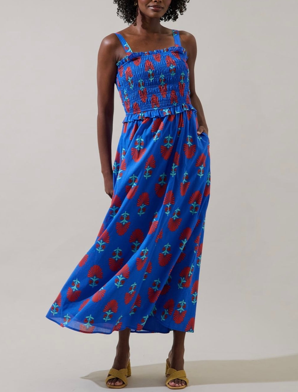 LUCINDA SMOCKED MIDI