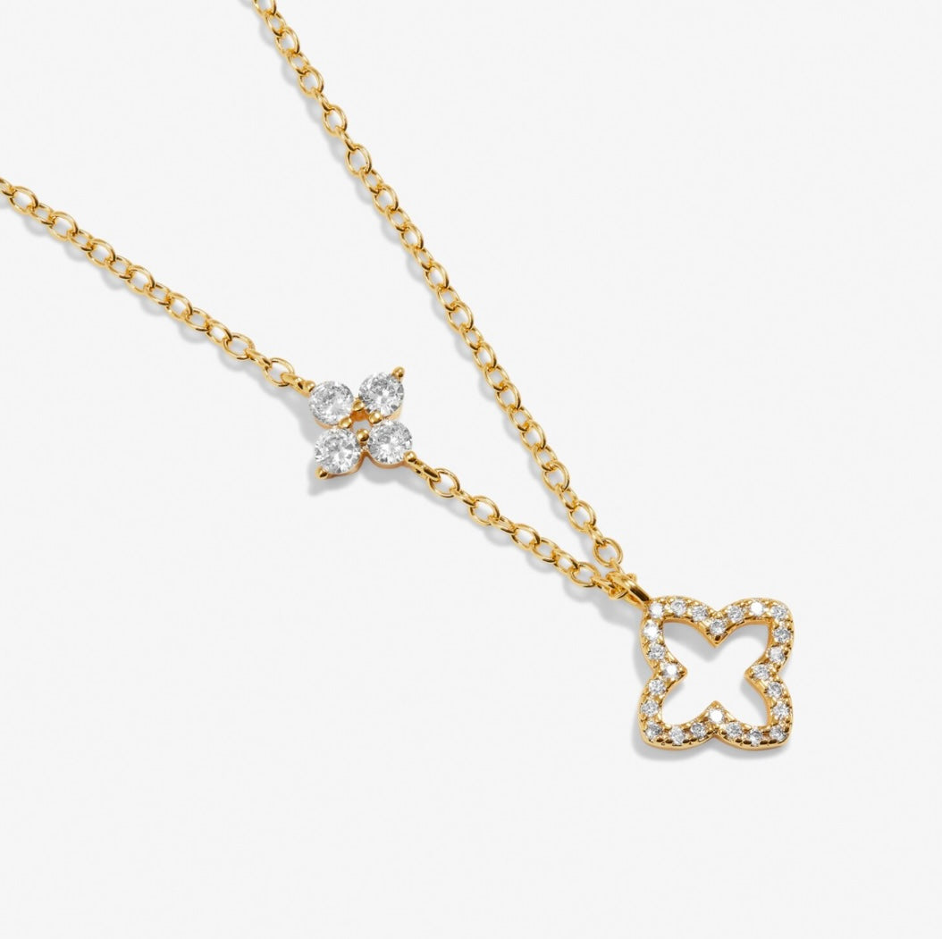 STYLE STORIES PAVE CLOVER NECKLACE