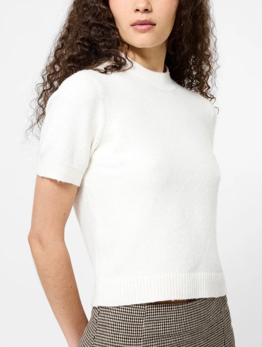 FRENCH CONNECTION VHARI SWEATER TOP- PORCELAIN CREAM