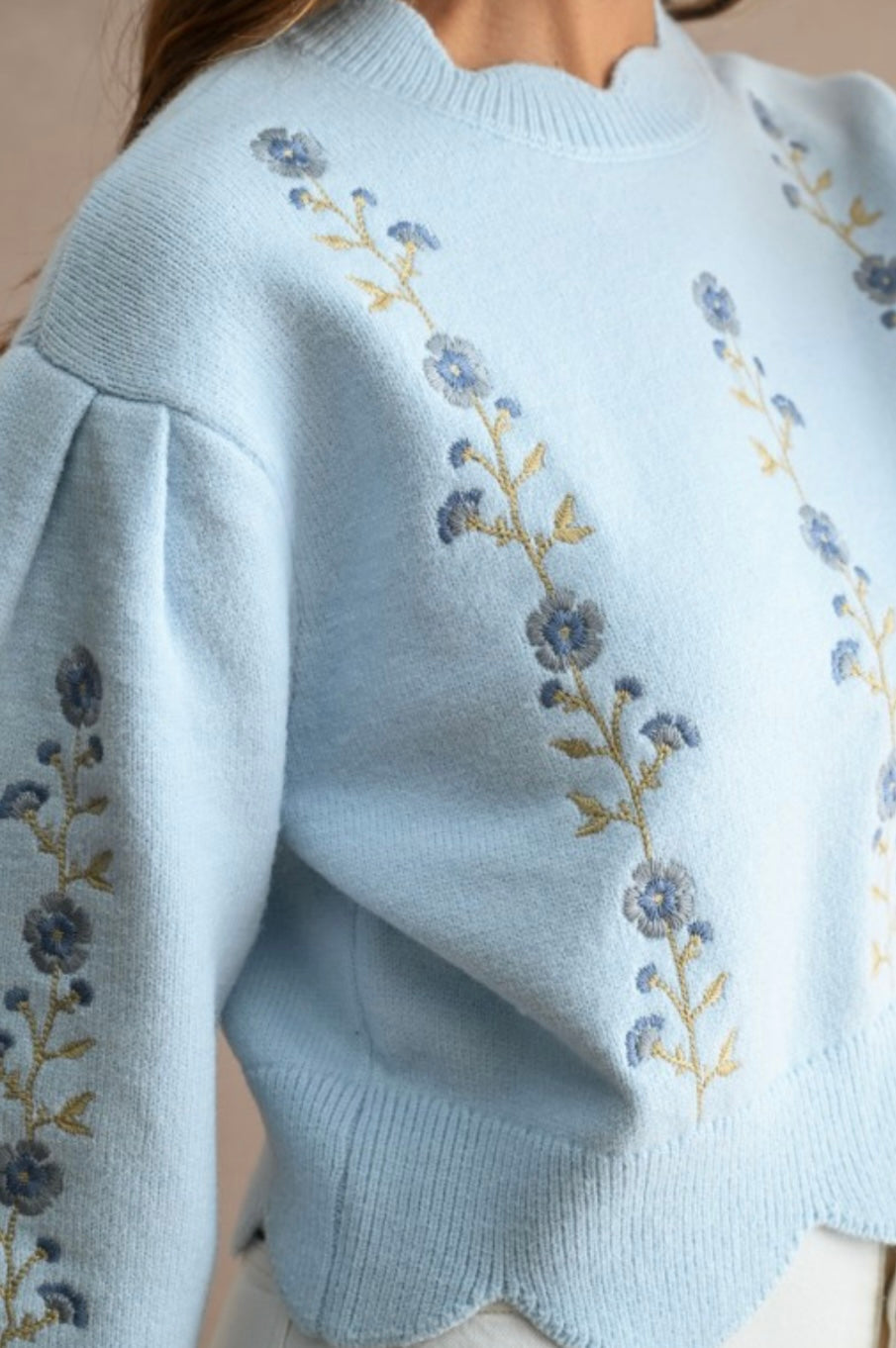 LANEY SWEATER- LIGHT BLUE