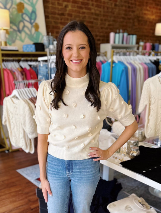 JAMES SWEATER TOP IVORY