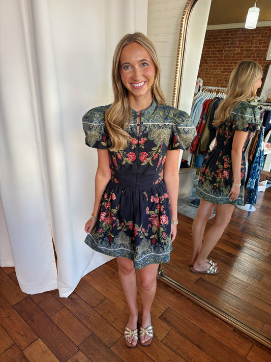 CLEOBELLA SVETI MINI DRESS- EGLANTINE