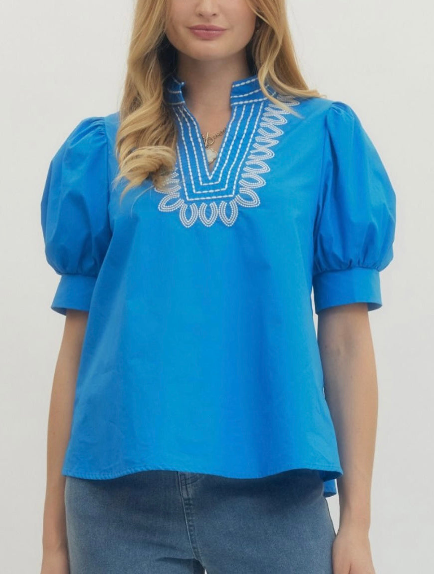 WALKER TOP- CERULEAN BLUE