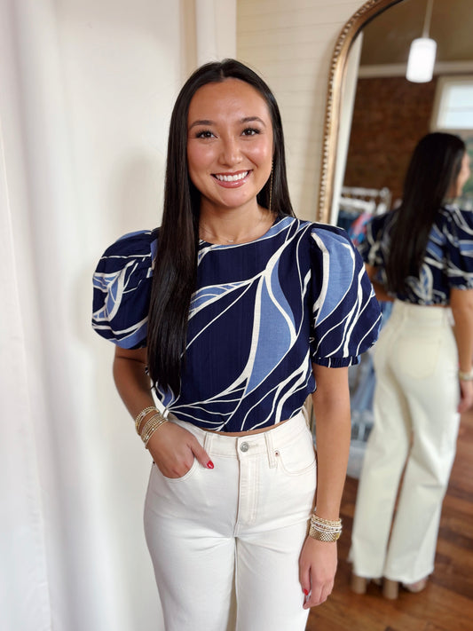 SOFIA TOP- NAVY