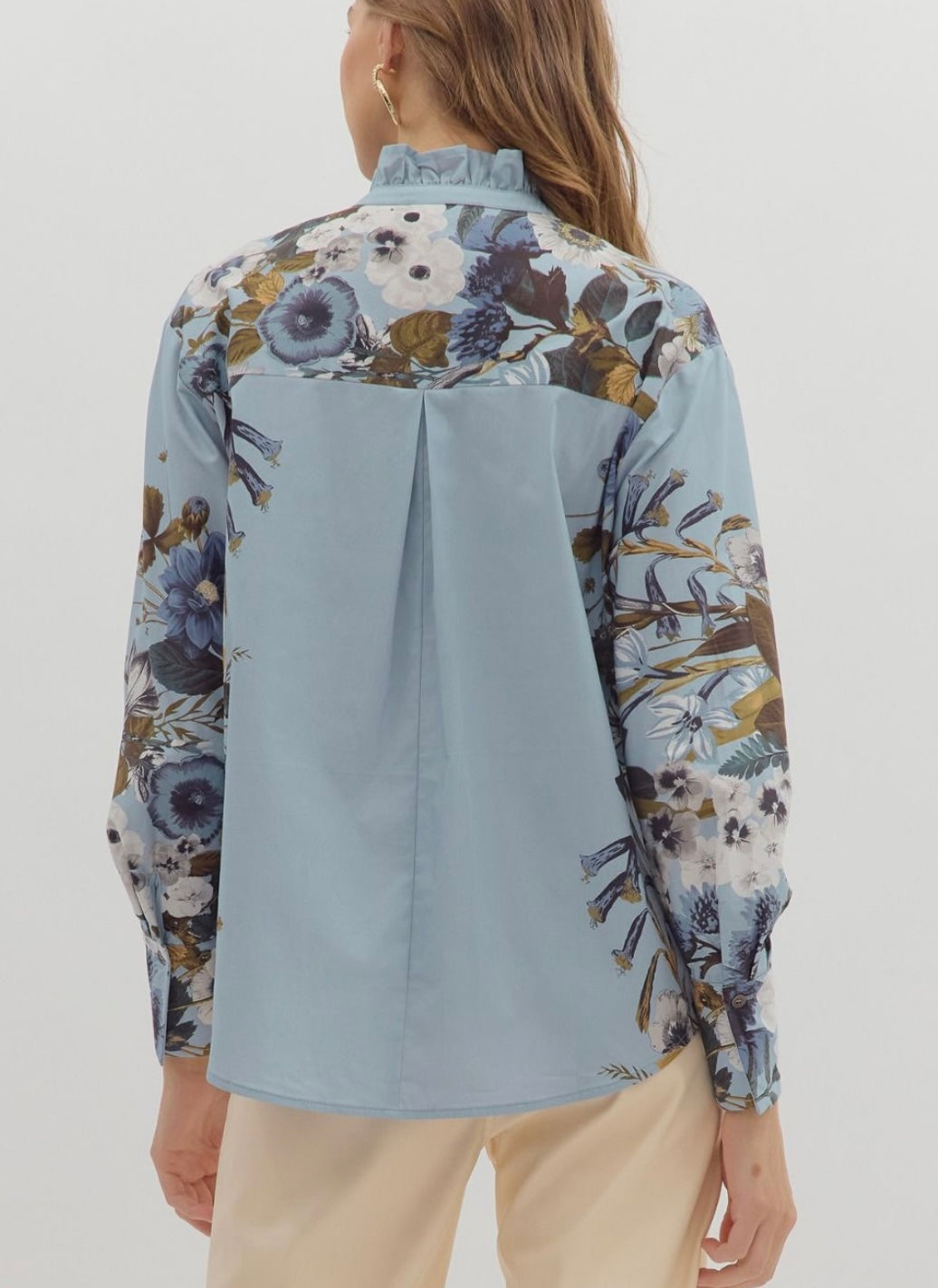 ANNA TOP- LIGHT BLUE