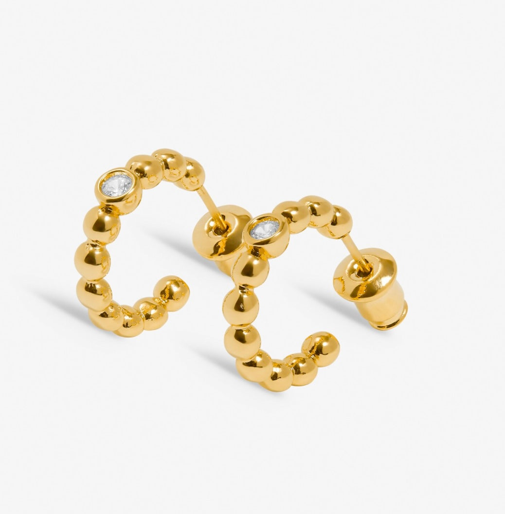 STYLE STORIES BEADED CZ HOOPS