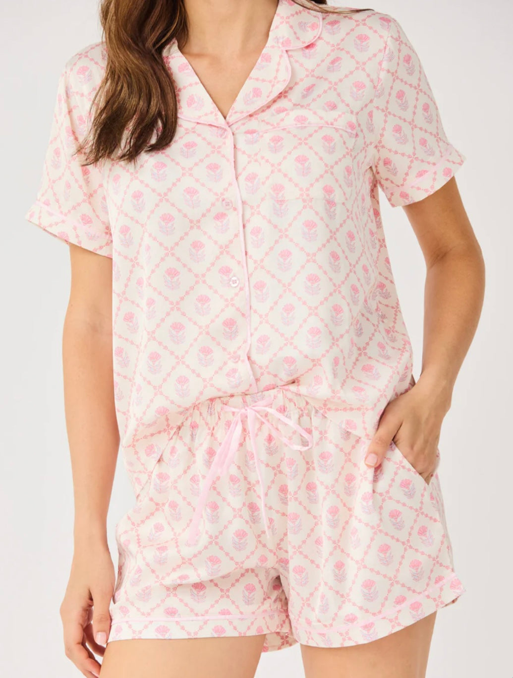 FLORETTE FOLLY PINK SHORTS PAJAMA SET