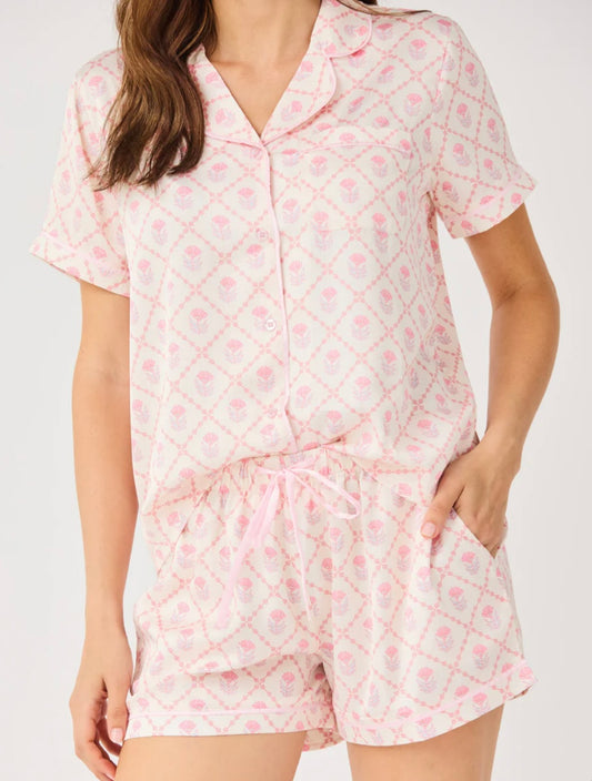 FLORETTE FOLLY PINK SHORTS PAJAMA SET