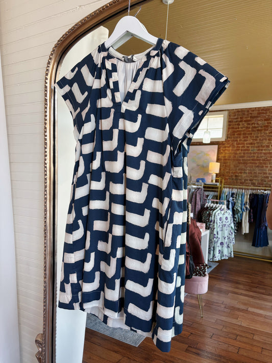 PHOEBE DRESS- NAVY