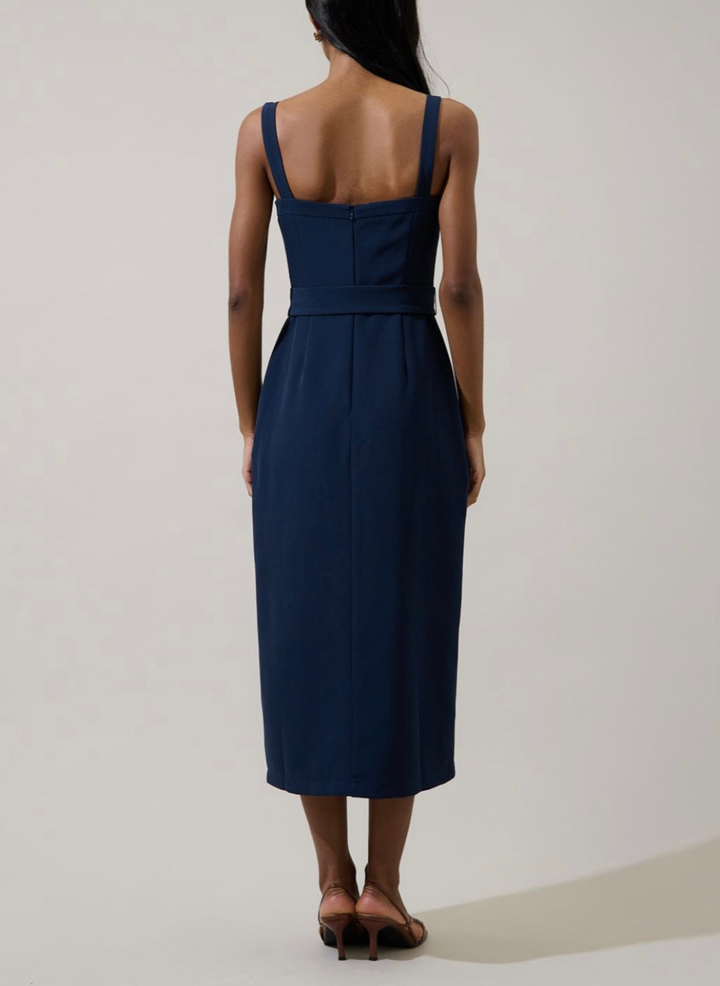 CATHERINE MIDI DRESS- DARK NAVY
