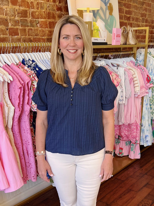 NOEY TOP- NAVY