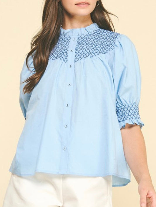 KATIE TOP- BLUE