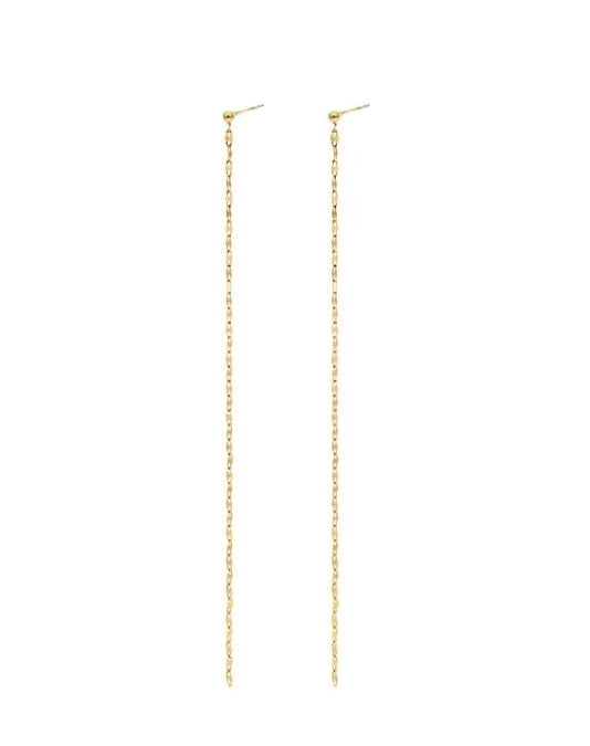 LINEAR DAINTY CHAIN EARRINGS