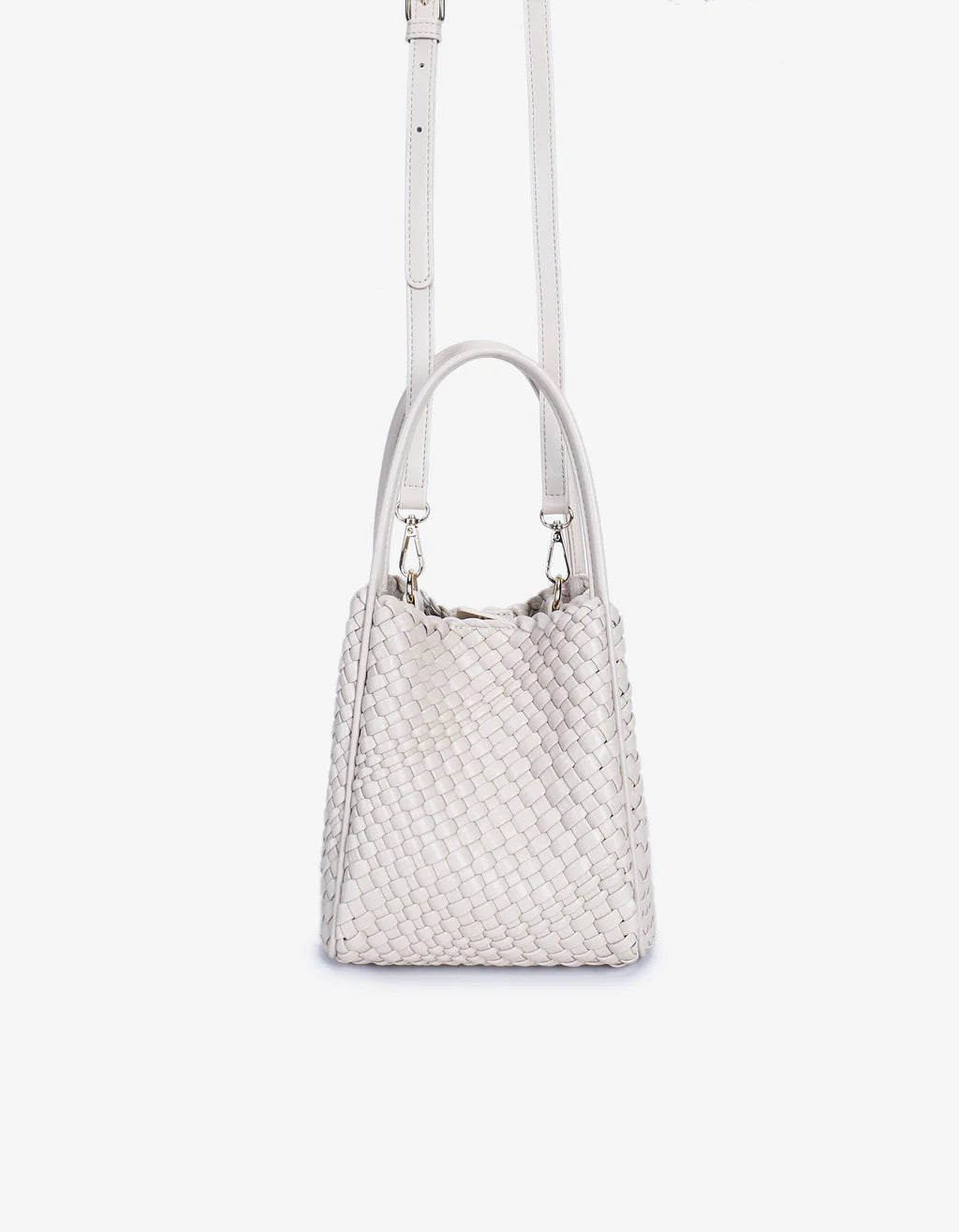 HOLLACE MINI WOVEN TOTE- CREAM