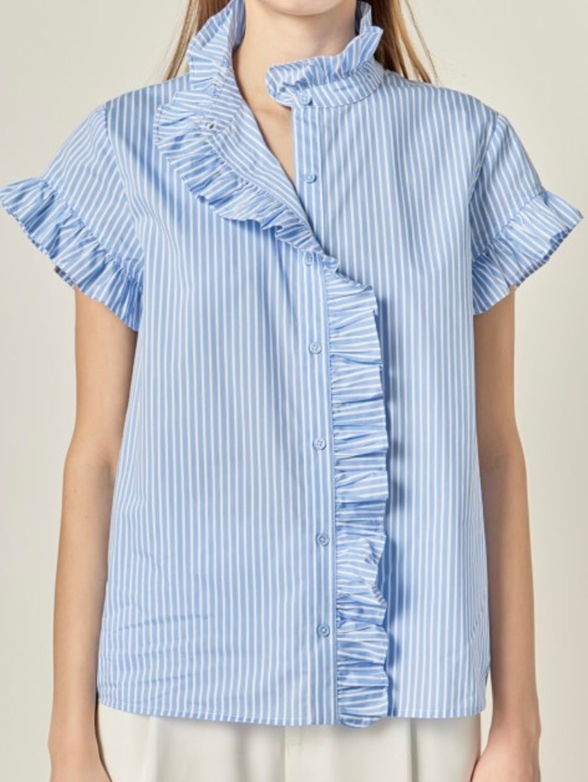 HEIDI TOP- POWDER BLUE