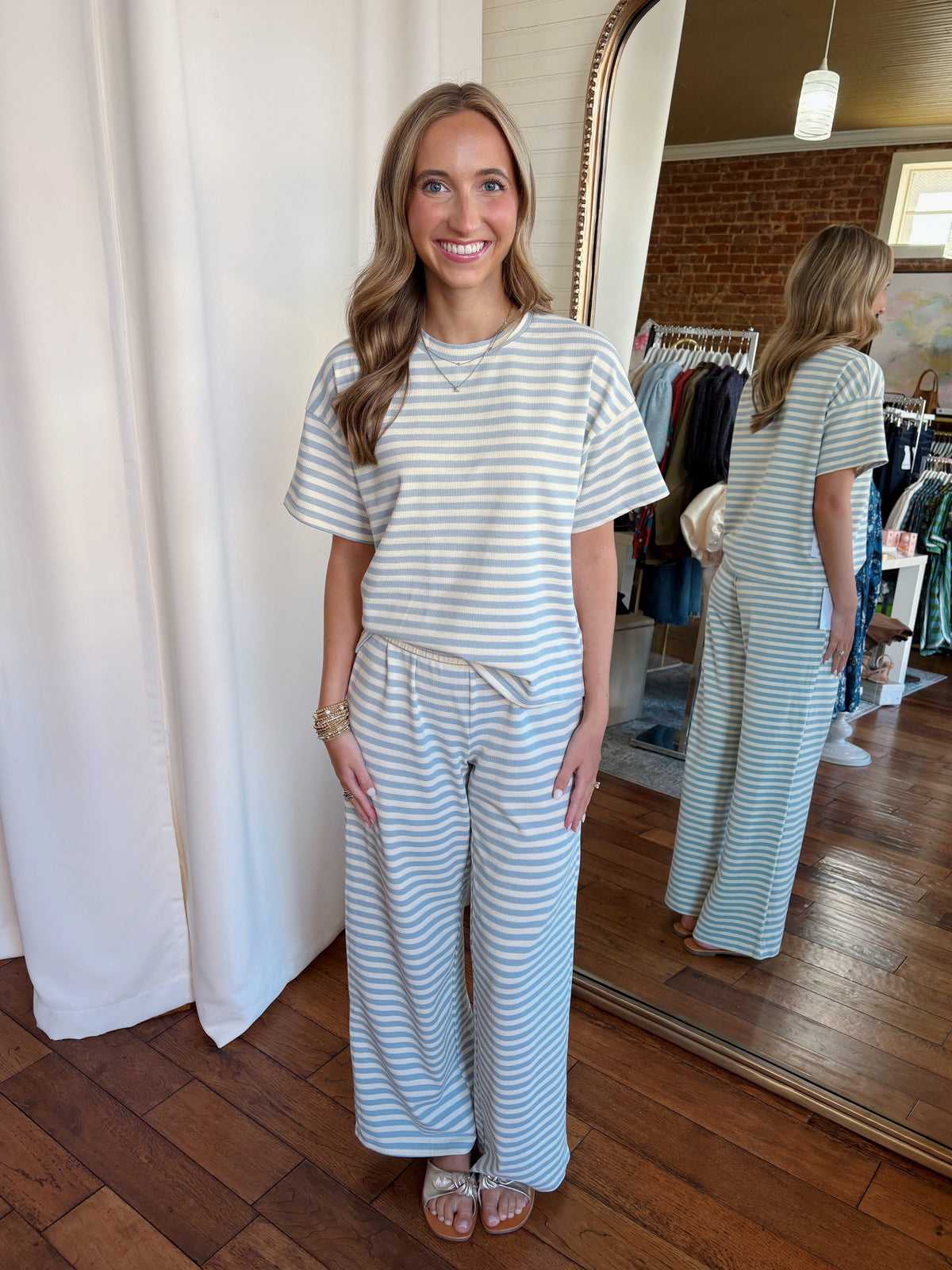 LAYLA SET- LIGHT BLUE STRIPE