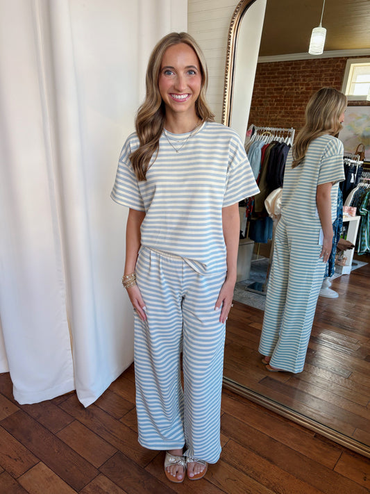 LAYLA SET- LIGHT BLUE STRIPE