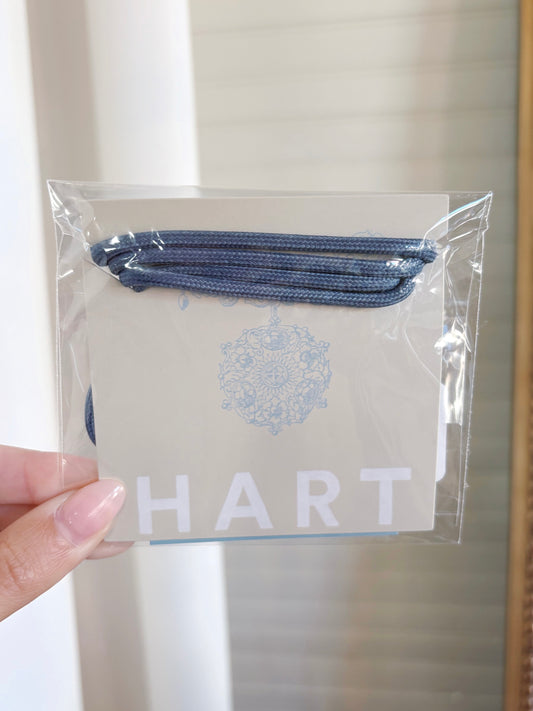 HART CORD NECKLACE- SLATE BLUE