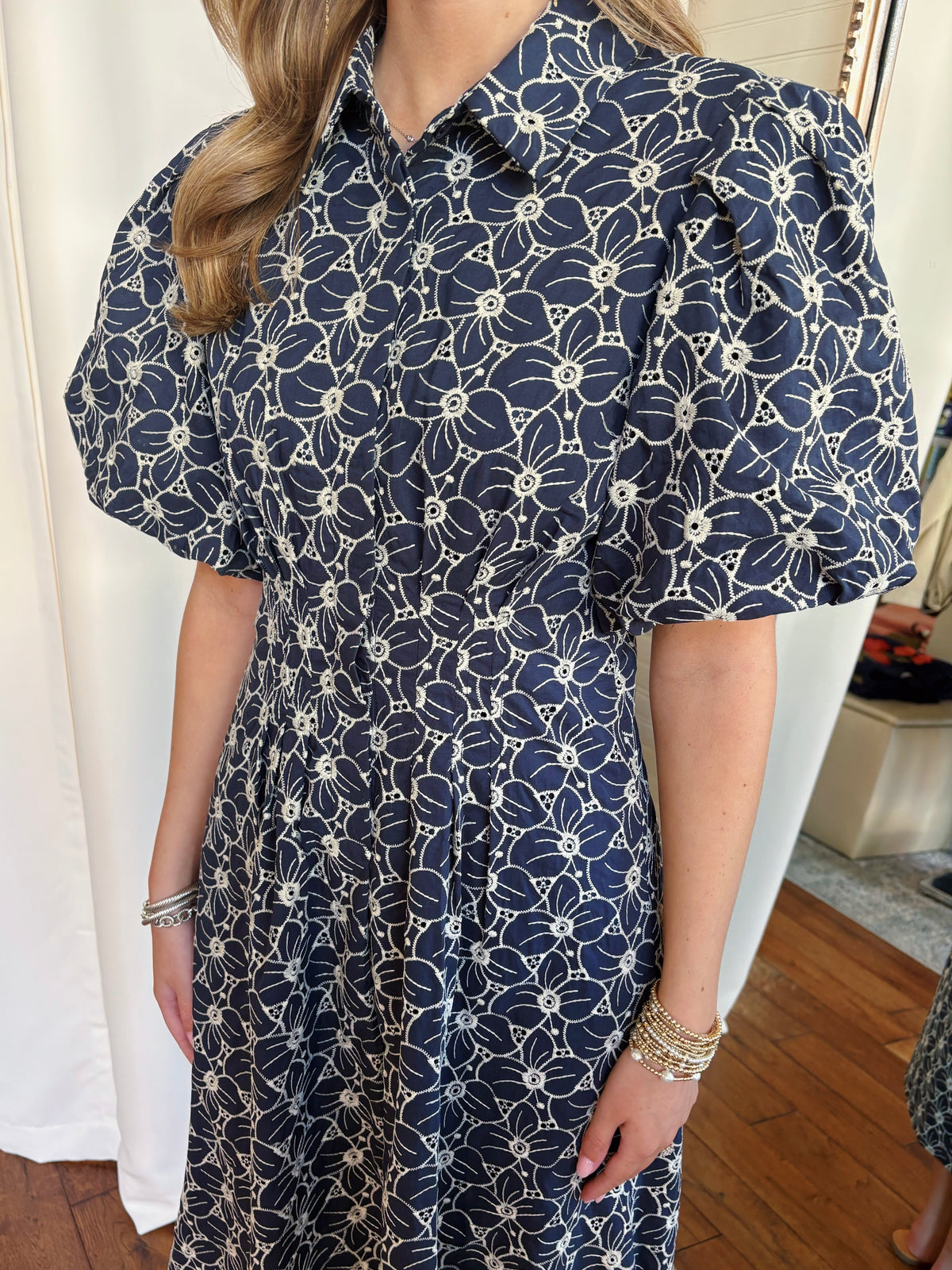 GRACE MIDI DRESS- NAVY