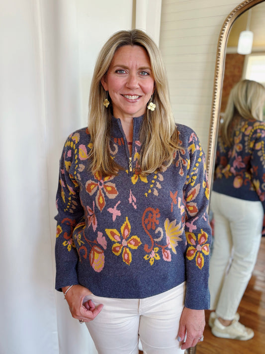 COLLINS HALF ZIP SWEATER