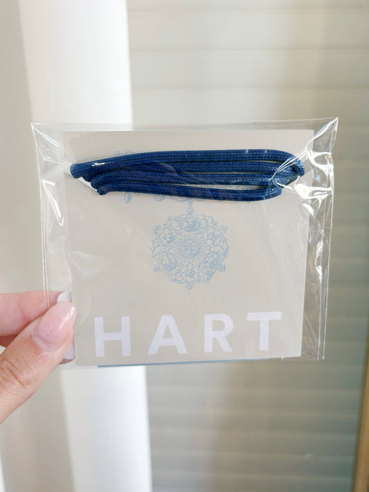 HART CORD NECKLACE- NAVY
