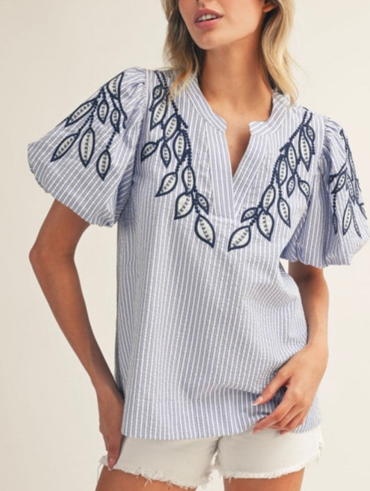 KIRKSEY TOP- BLUE