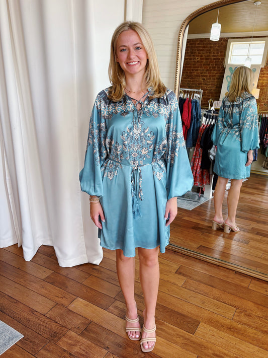 LIANA MINI DRESS- BLUE