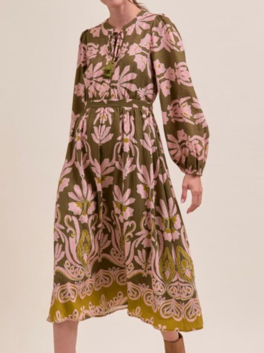 KRISTEN DRESS- OLIVE