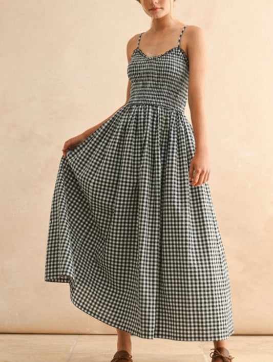 MAMIE MAXI DRESS- BLACK/WHITE