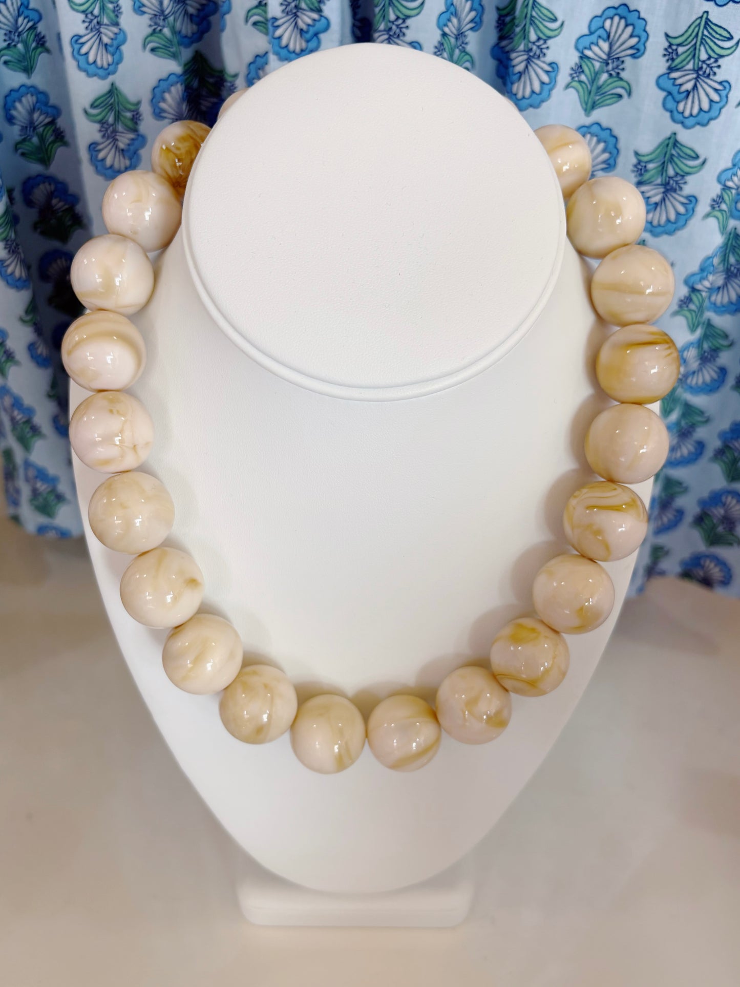 GEMELLI CARTER NECKLACE- CREAM