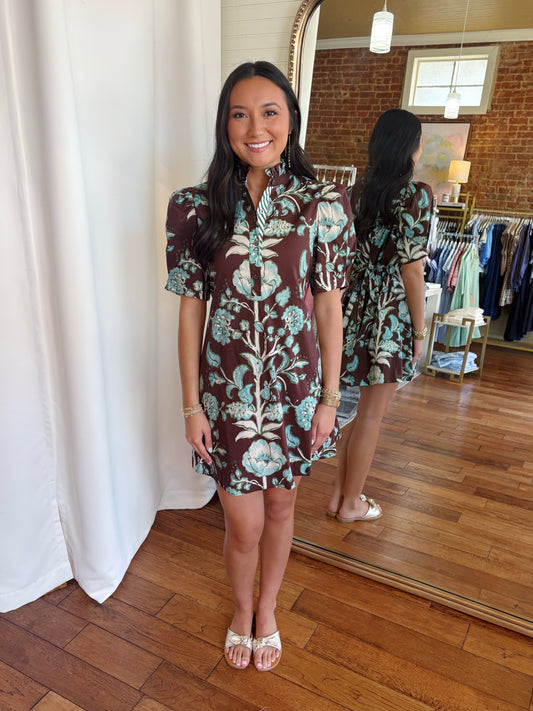 BLAKE MINI DRESS- CHOCOLATE
