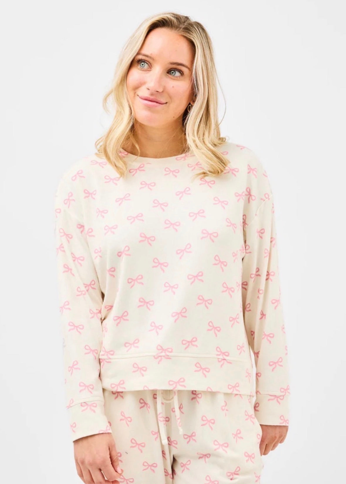 SOPHIE BOW JOGGER PAJAMA SET