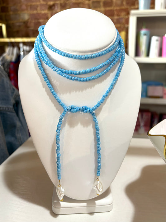 BEADED WRAP NECKLACE
