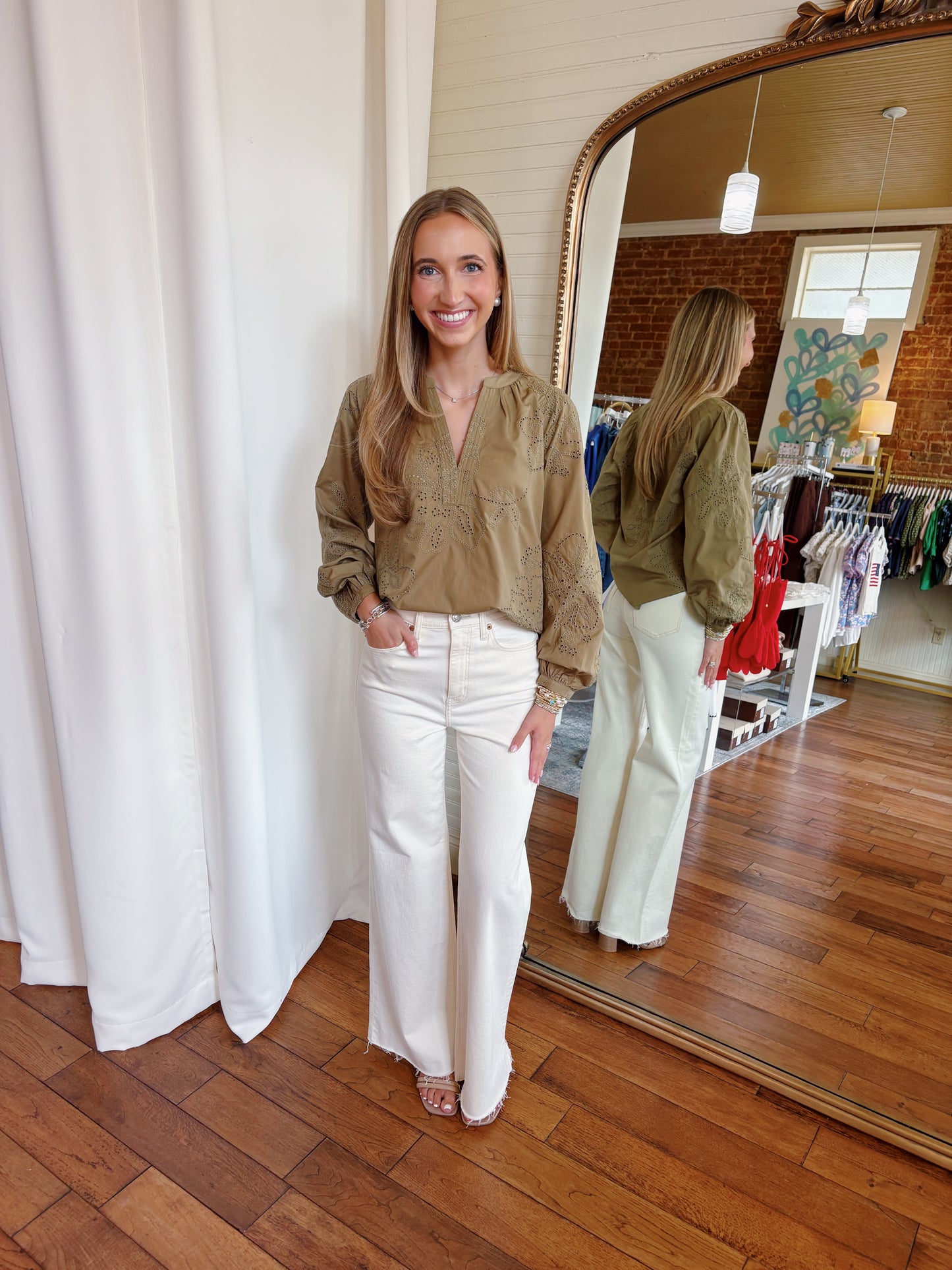 DAPHNE TOP- OLIVE GREEN