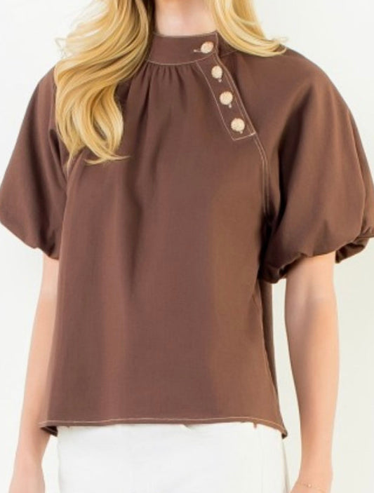 BENNETT TOP- BROWN