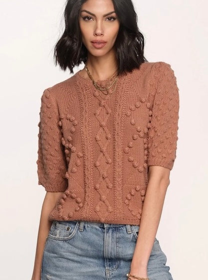 PARMINA SWEATER TOP- TAUPE