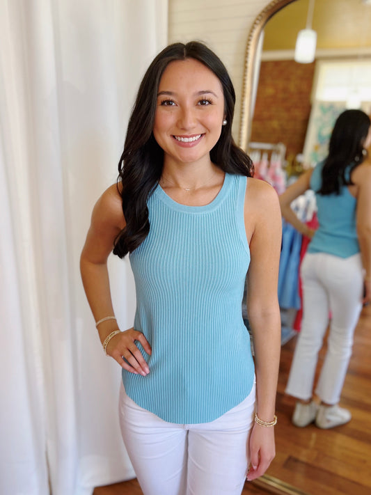 CORA TANK- POWDER BLUE