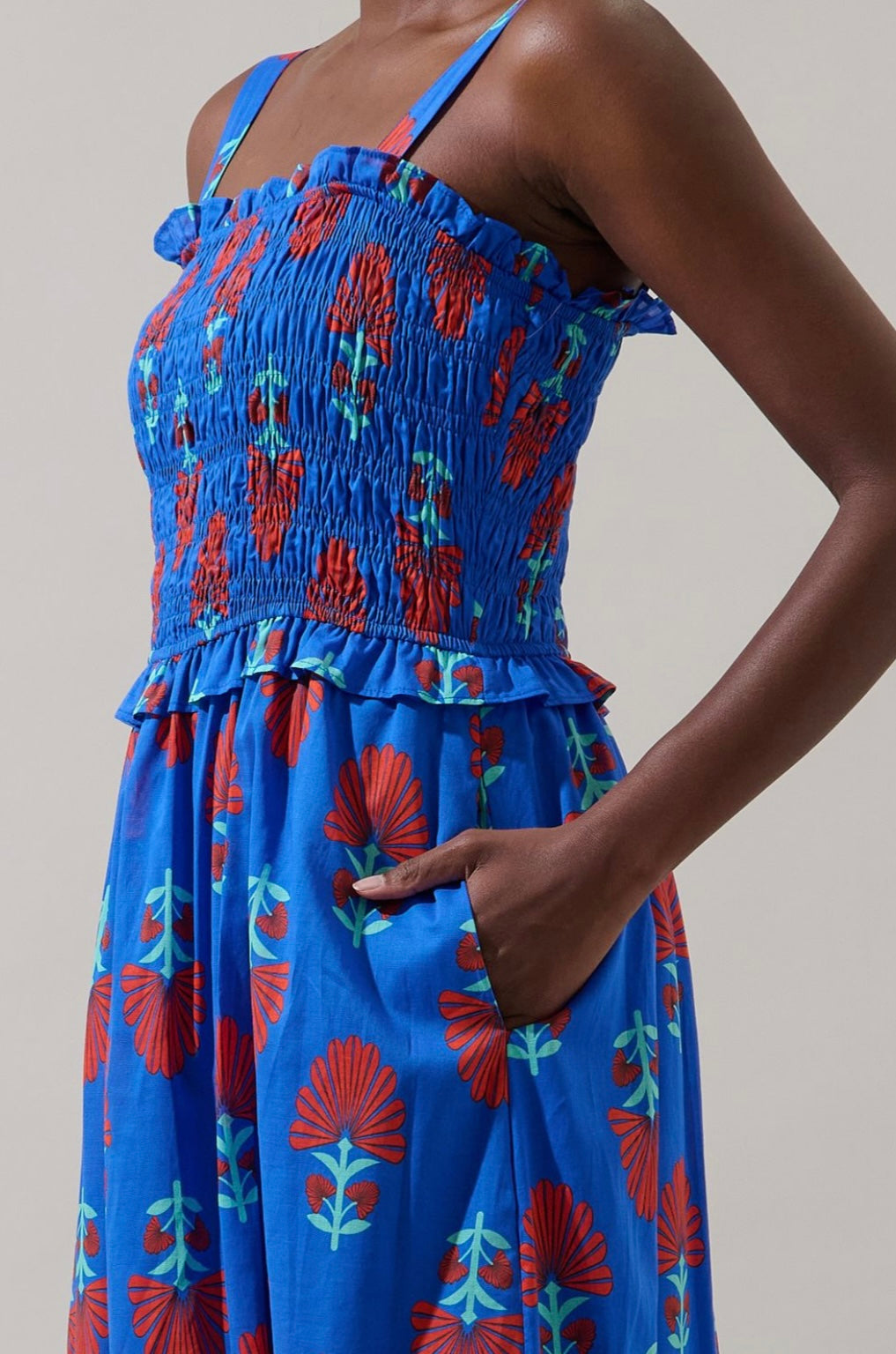 LUCINDA SMOCKED MIDI