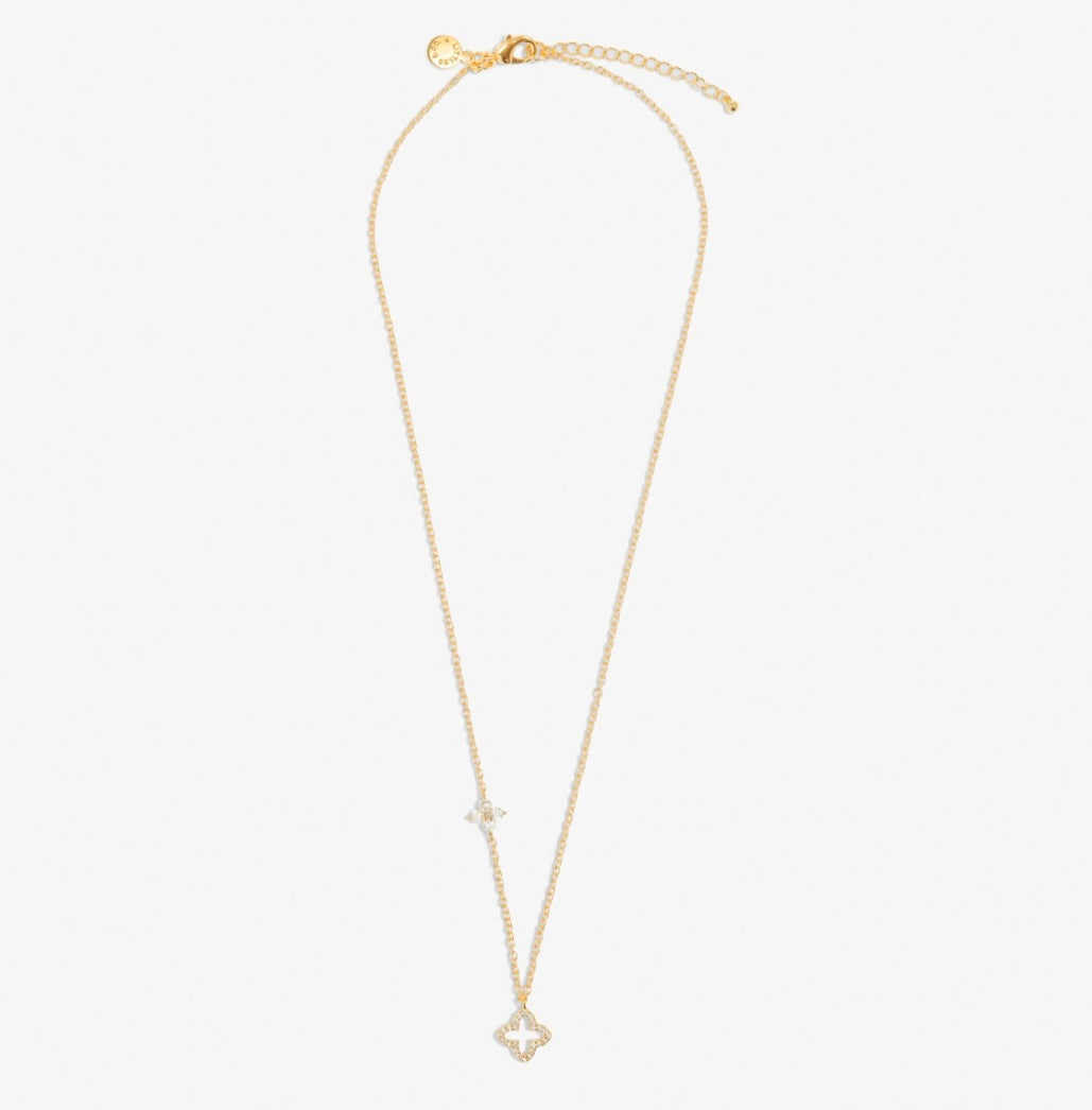 STYLE STORIES PAVE CLOVER NECKLACE